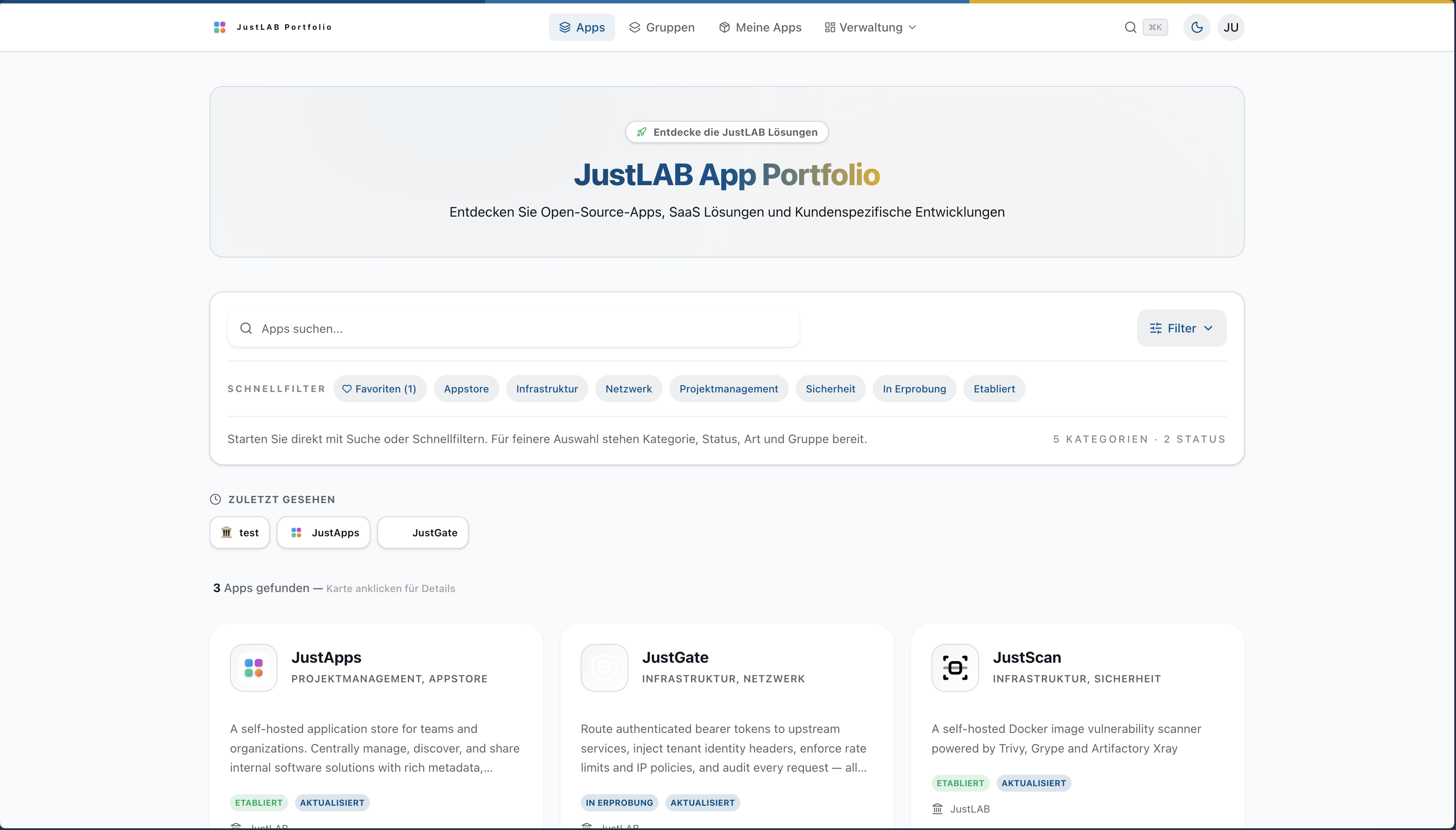 JustApps platform preview